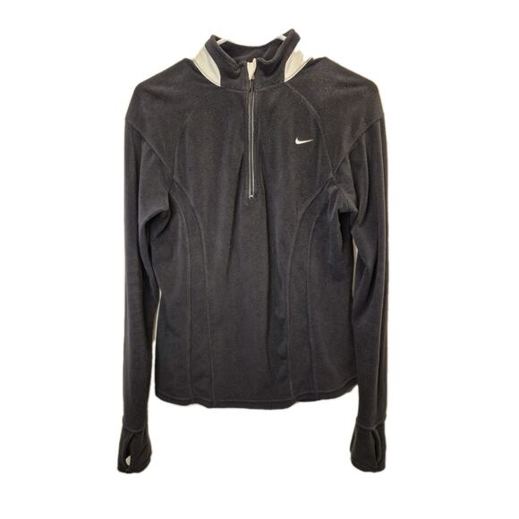 NIKE Women's Dri-Fit Element 1/2 Zip Running Pullover Black Size Medium (8-10) - Picture 1 of 12